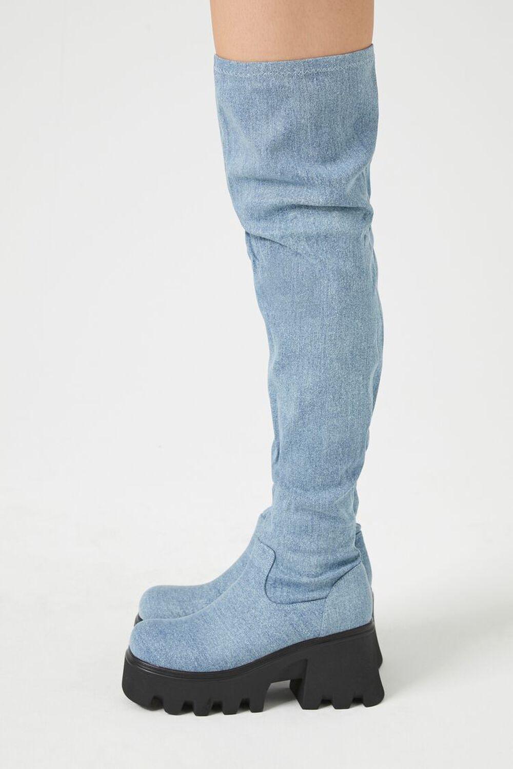 Over-the-Knee Lug-Sole Boots | Forever 21 Product Image