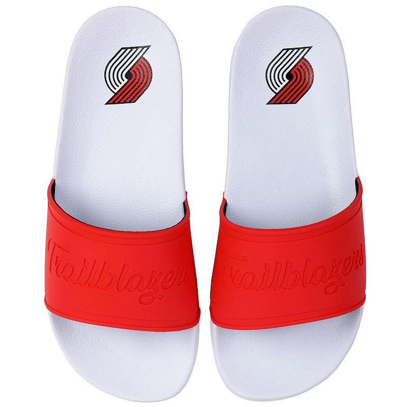 Womens FOCO Portland Trail Blazers Script Wordmark Slide Sandals Product Image