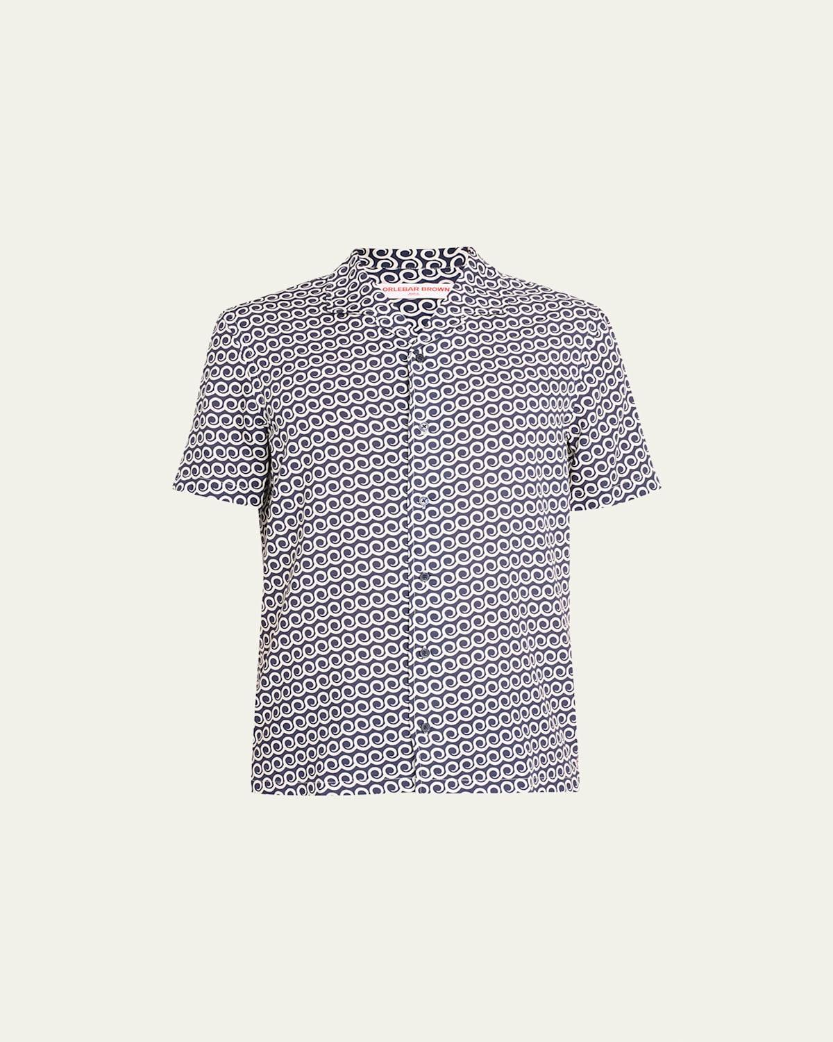 Mens Hibbert Lacuna Geometric Camp Shirt Product Image