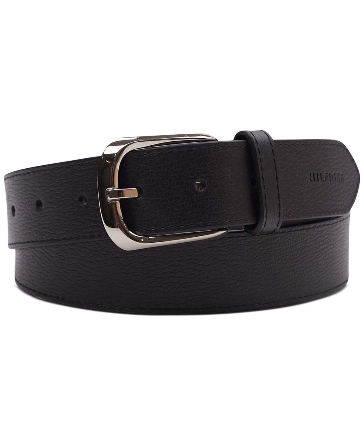 Tommy Hilfiger Mens Enamel Logo Ornament Casual Leather Belt Product Image