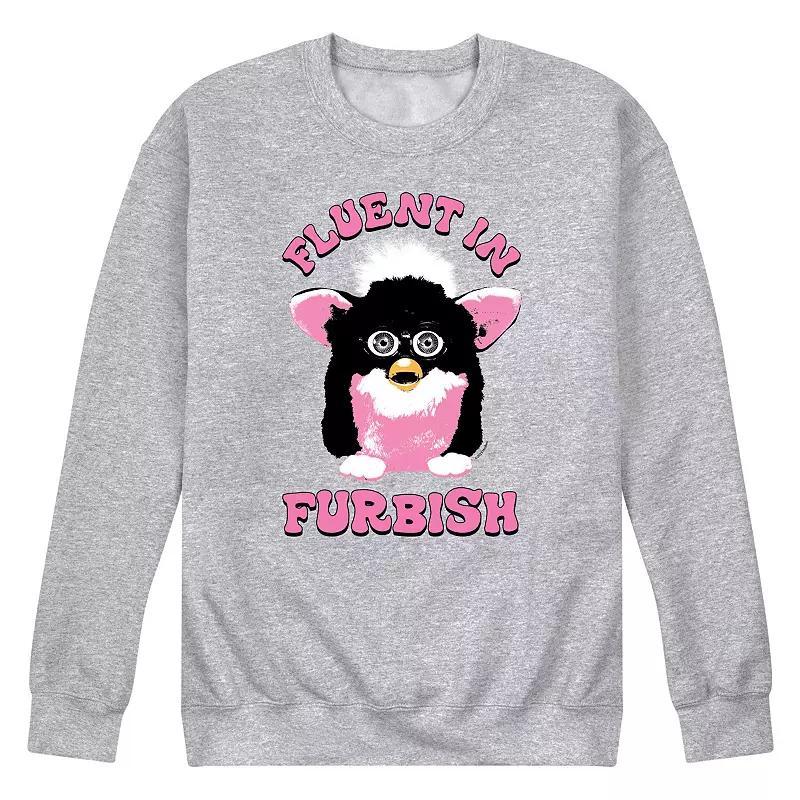 Mens Furby Fluent In Furbish Fleece Sweatshirt Grey Gray Product Image