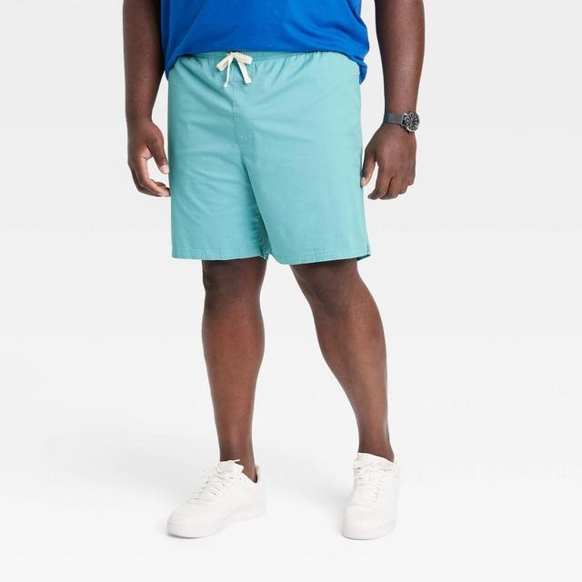 Mens Big & Tall 7 Everyday Pull-On Shorts - Goodfellow & Co Turquoise Blue 3XL Product Image