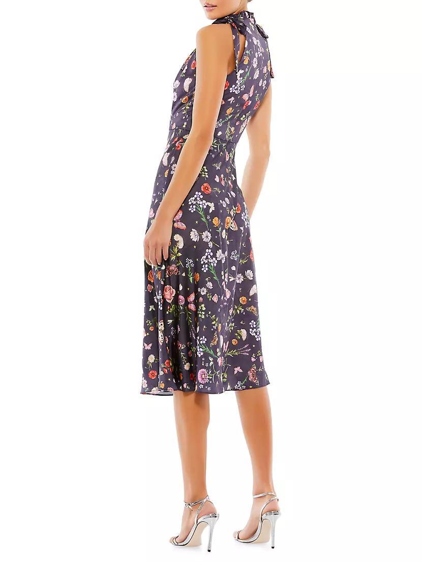 Ieena Floral Crepe Midi-Dress Product Image