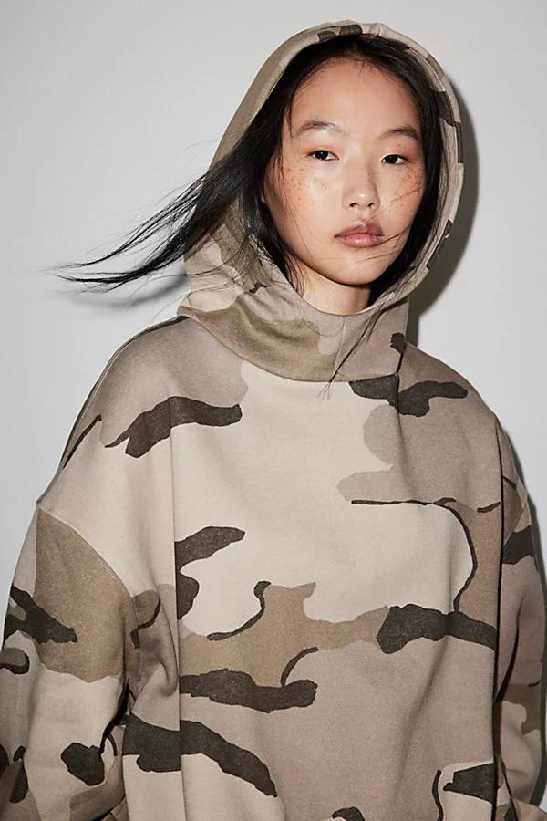 Out From Under Ryan Camo Hoodie Sweatshirt Womens at Urban Outfitters Product Image