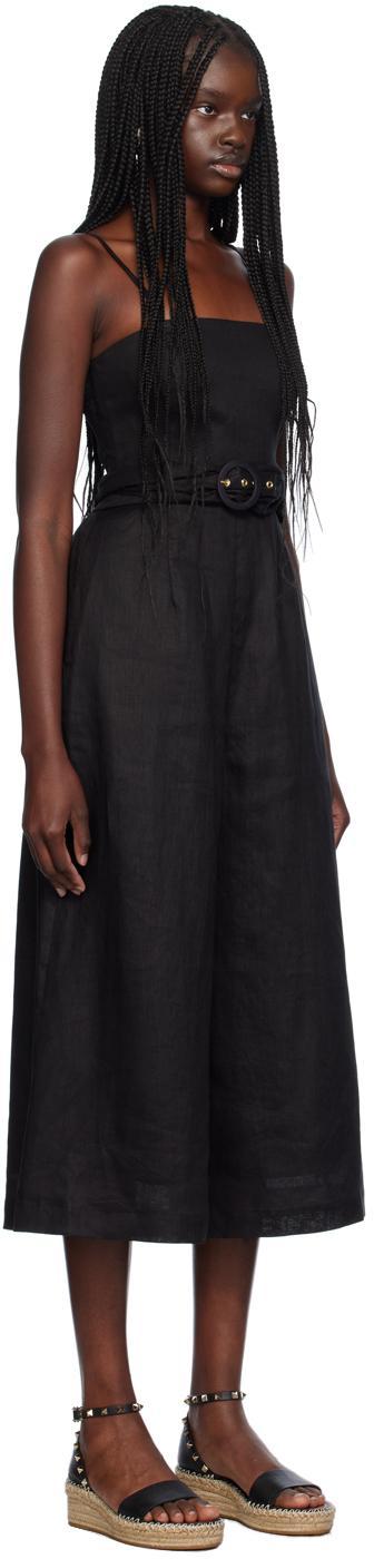 ZIMMERMANN Black Belted Jumpsuit In Black Blk Product Image