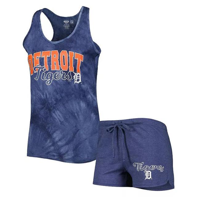 Womens Concepts Sport Navy Detroit Tigers Billboard Racerback Tank Top and Shorts Sleep Set Product Image