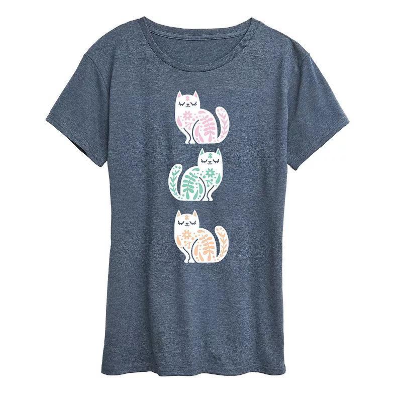 Womens Scandinavian Cats Flowy Tee Product Image