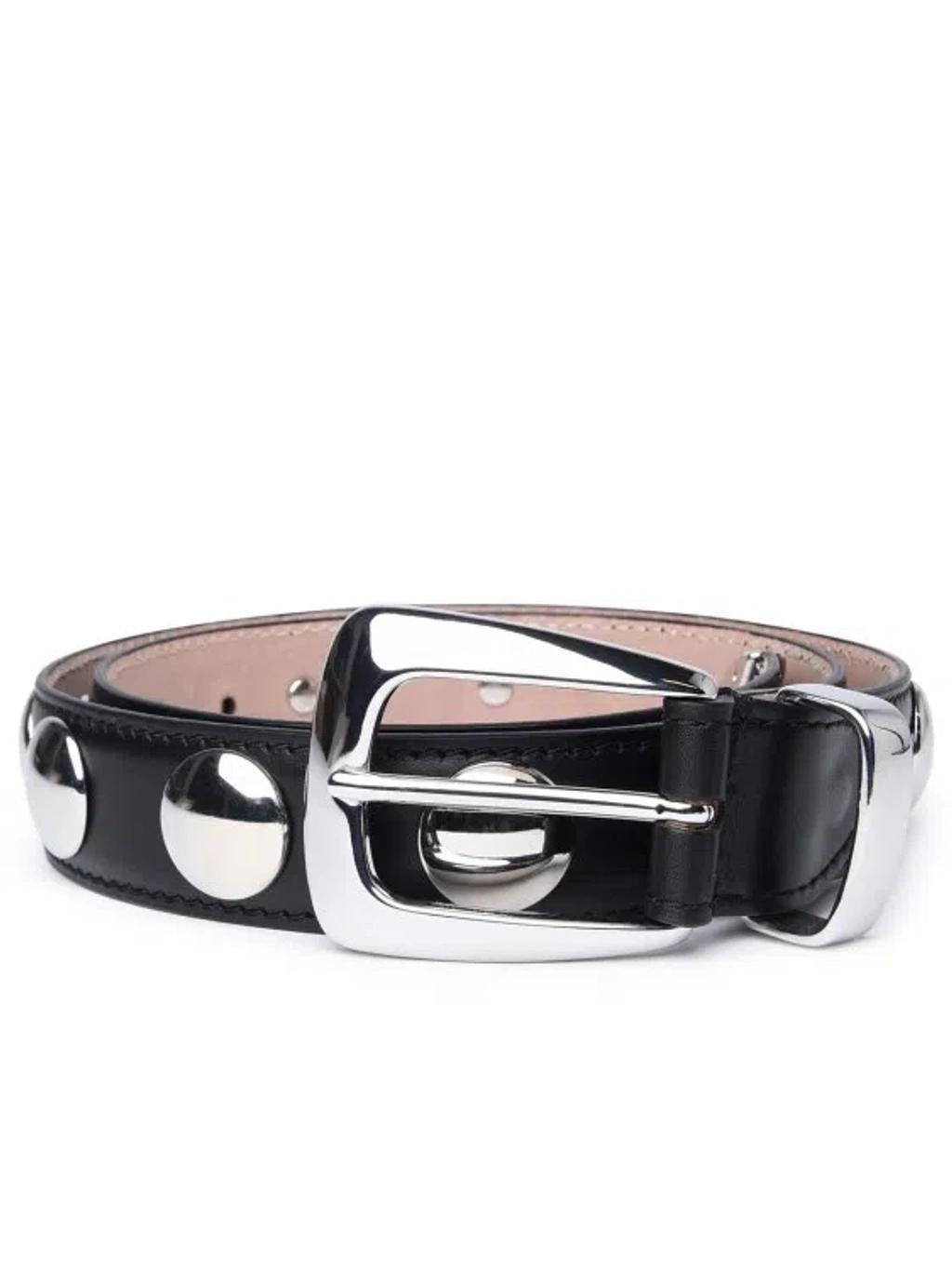 Black Leather Belt Product Image