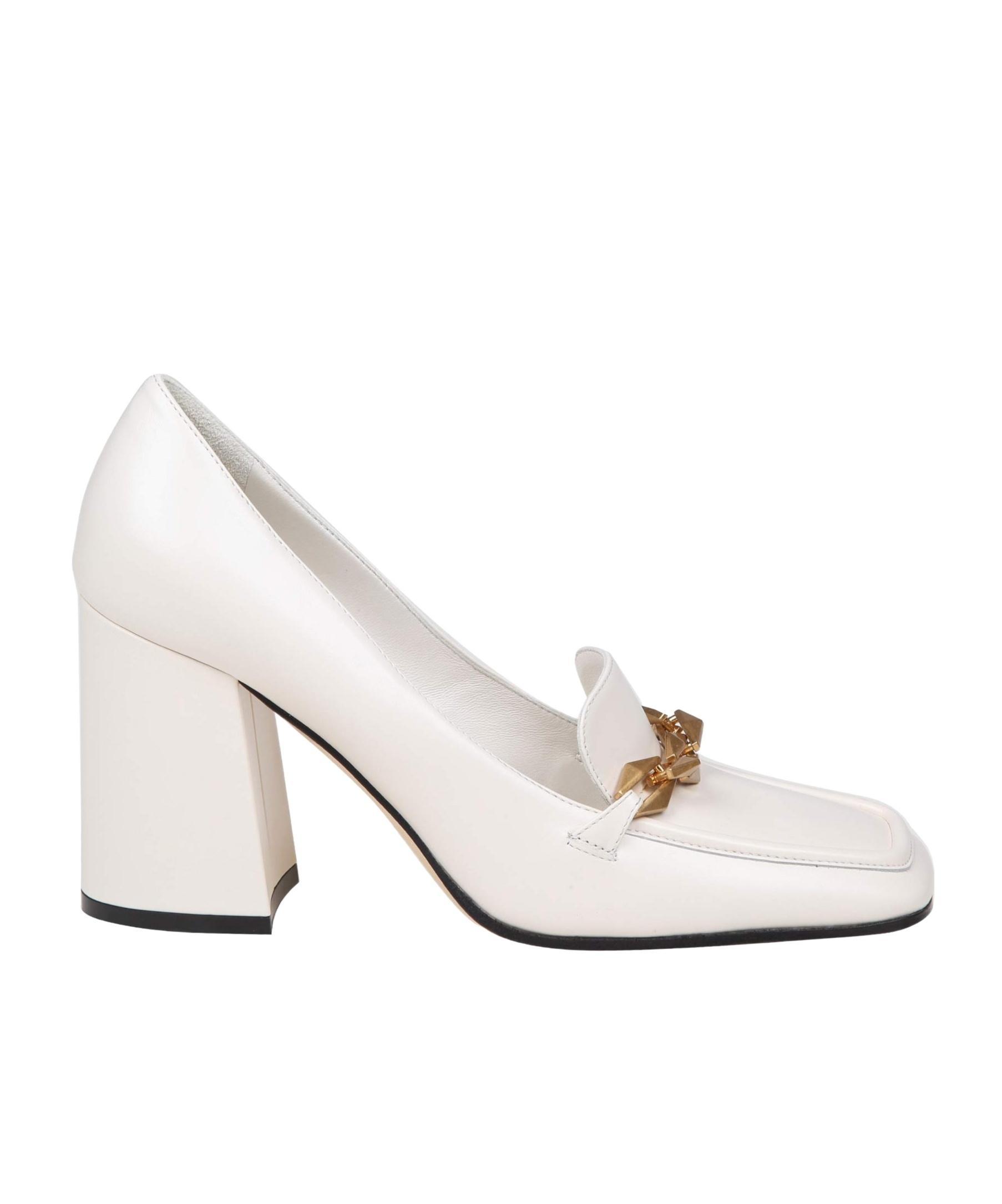 JIMMY CHOO Leather Pumps In White Product Image