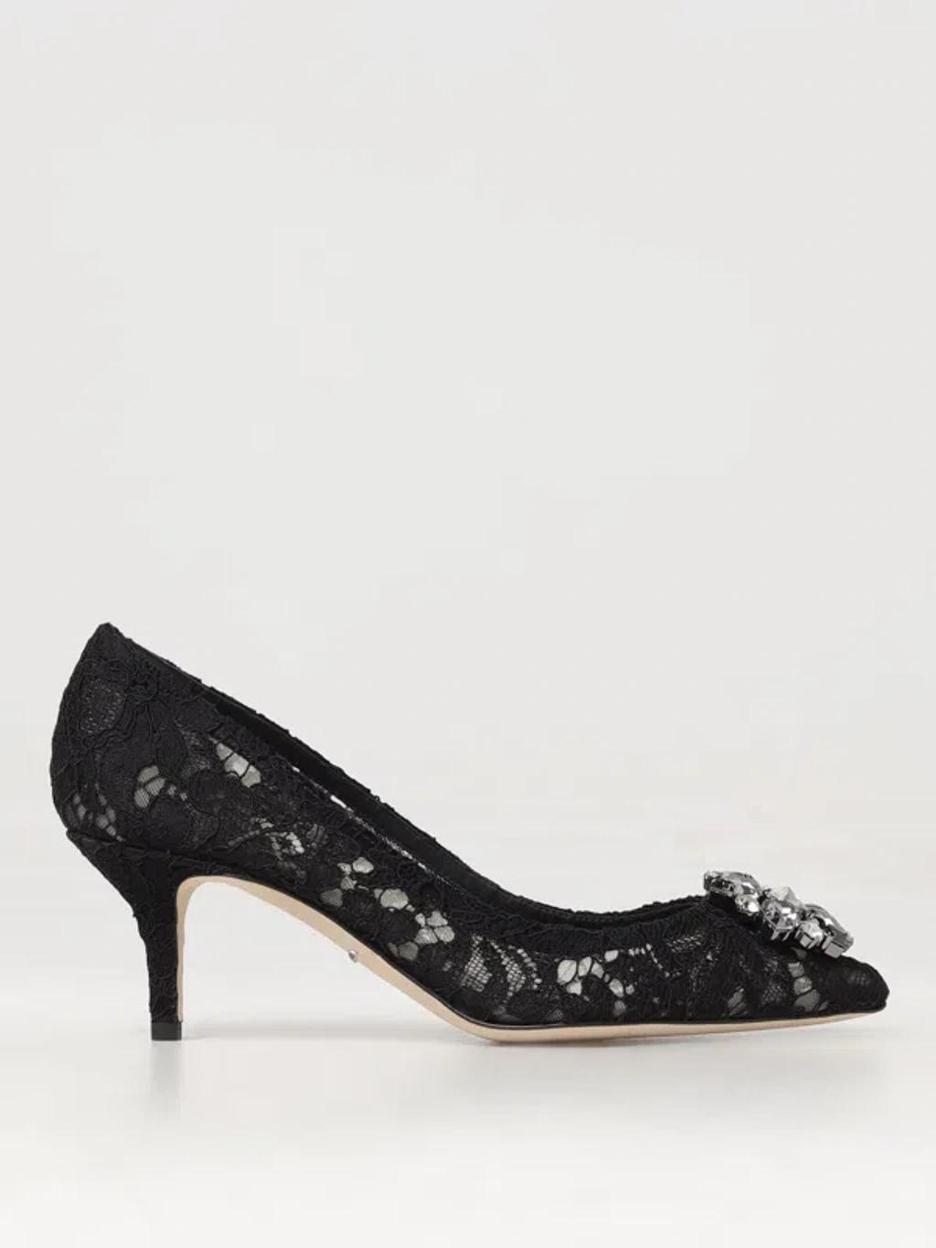 DOLCE & GABBANA Bellucci Taormina Lace Pumps In Multicolor Product Image