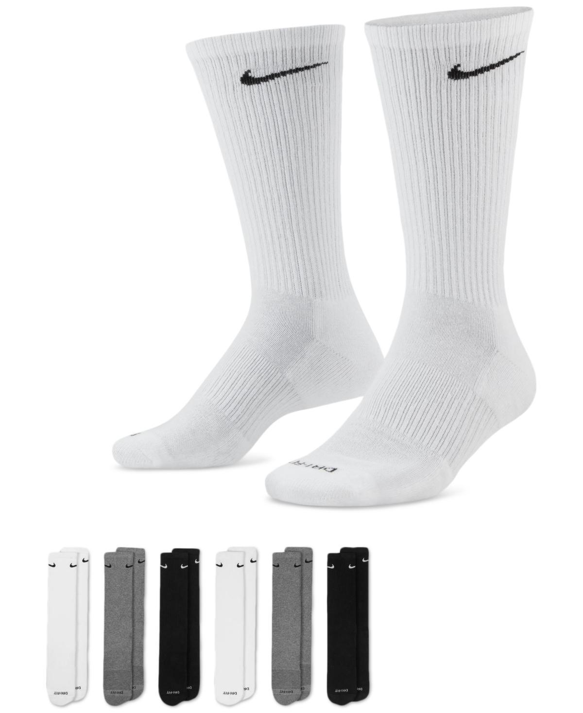 NIKE Unisex Everyday Plus Cushioned Training Crew Socks (6 Pairs) In Multicolor,grey Product Image