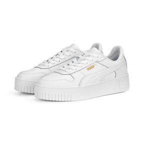 PUMA Carina Street Women's Sneakers in White/Gold Product Image