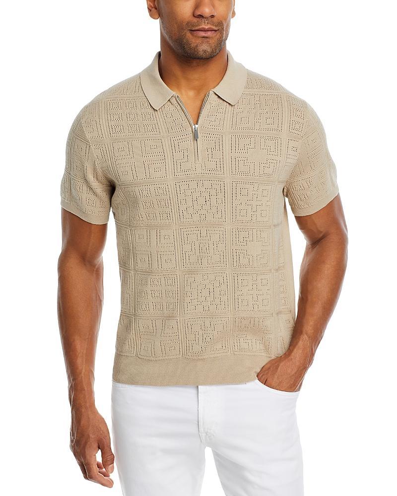 The Mens Store at Bloomingdales Cotton Half Zip Polo Collar Sweater - 100% Exclusive Product Image