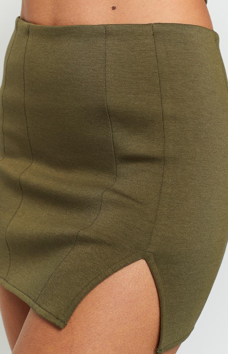 Maria Khaki Mini Skirt Product Image