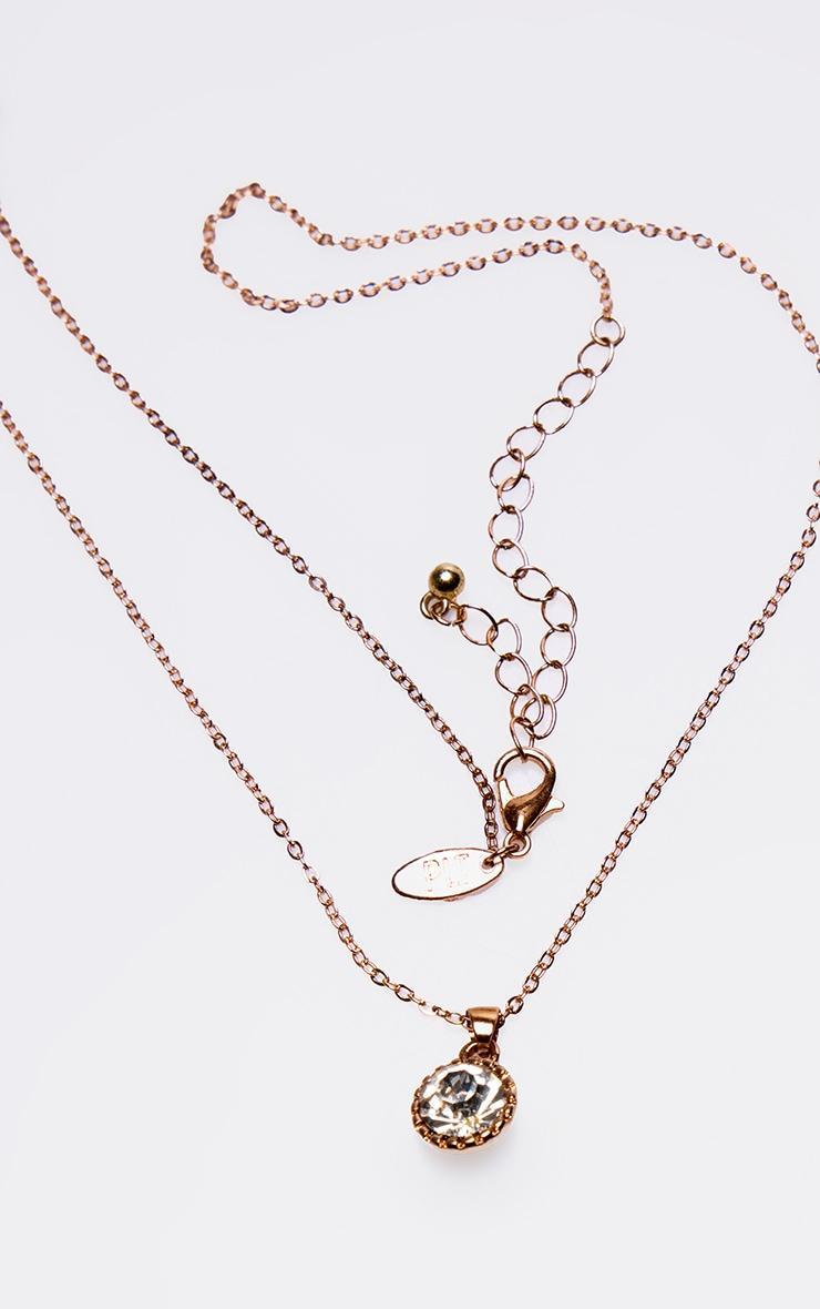 Gold Diamante Pendant Necklace Product Image