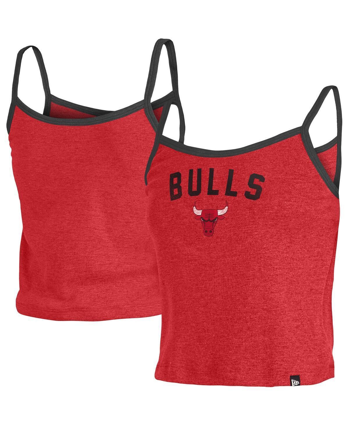 Womens New Era Red Chicago Bulls Spaghetti Strap Tank Top Product Image