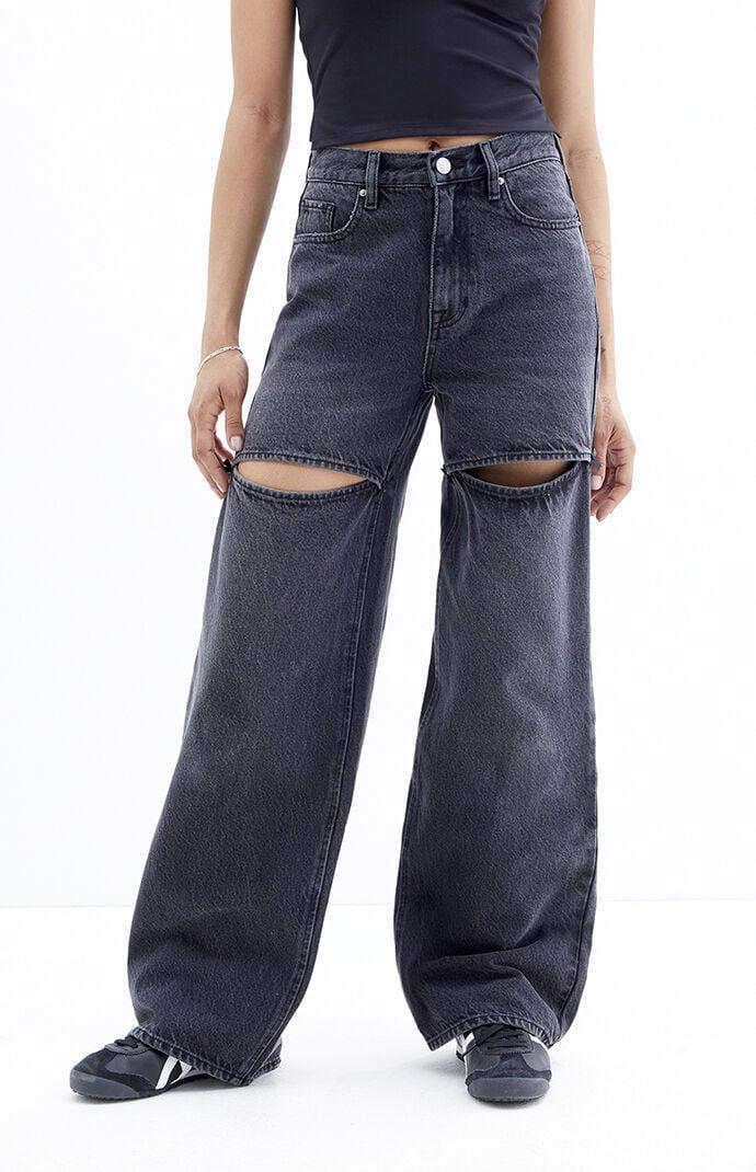 Women's Cali Bow Baggy Boyfriend Jeans - Product Image