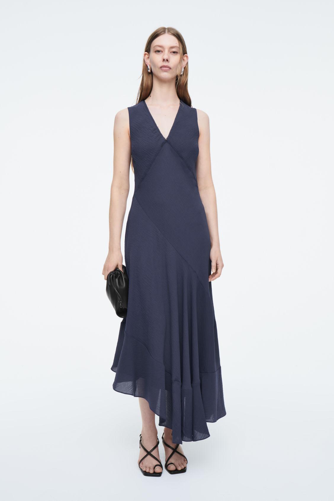 FLOATY ASYMMETRIC MIDI DRESS Product Image