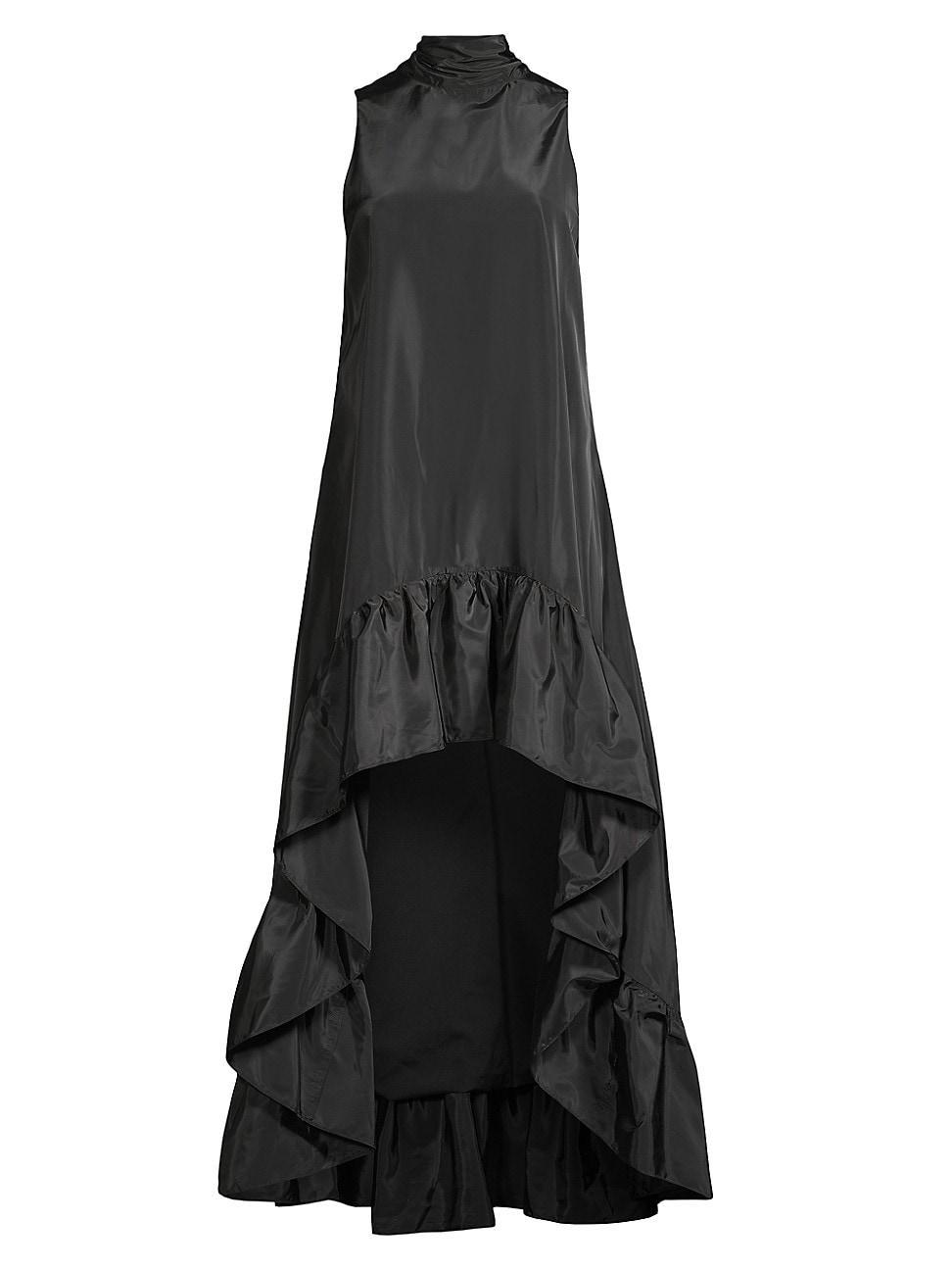 Womens Taffeta Ruffle High-Low Gown Product Image