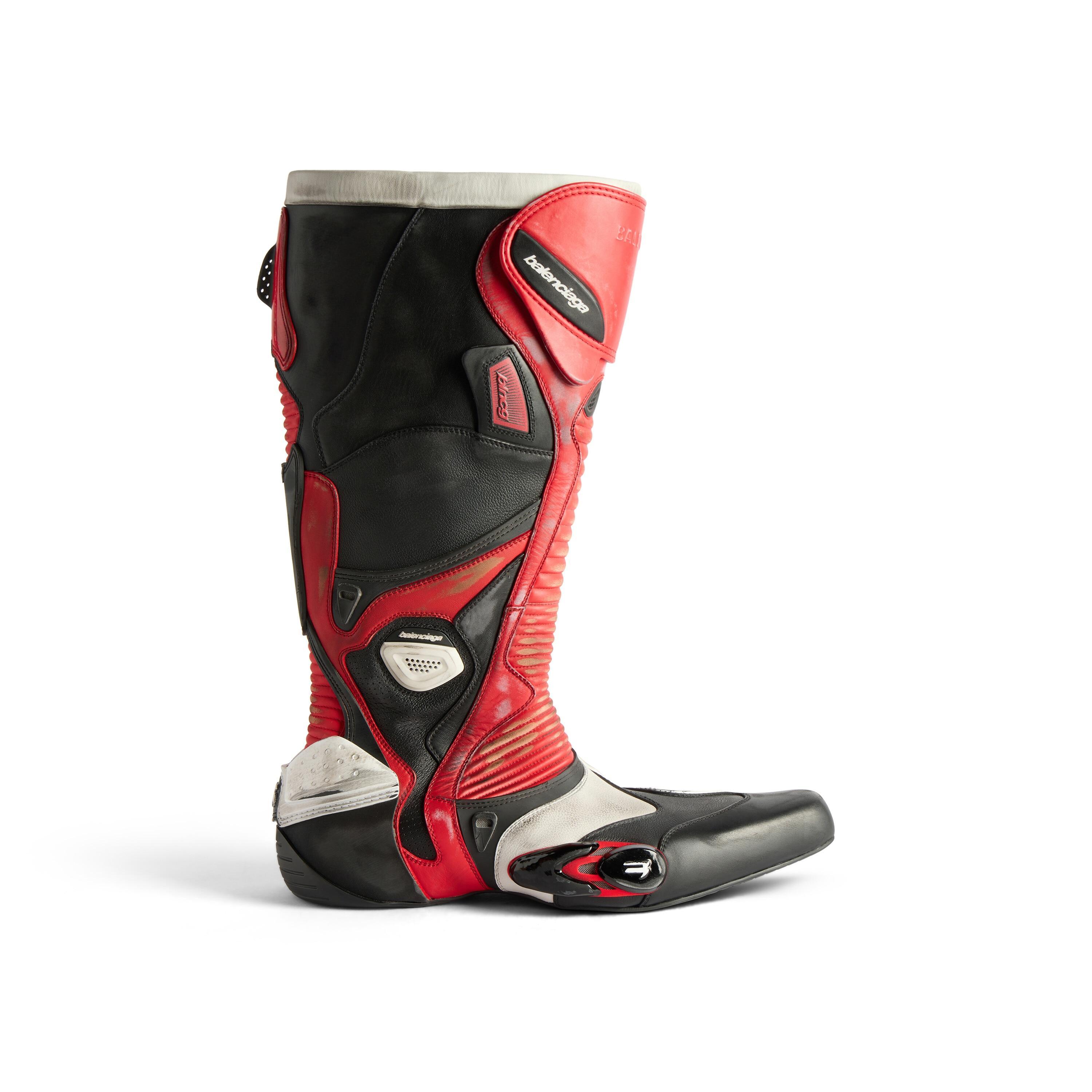 Men's Biker Boot  in Red/white/black Product Image