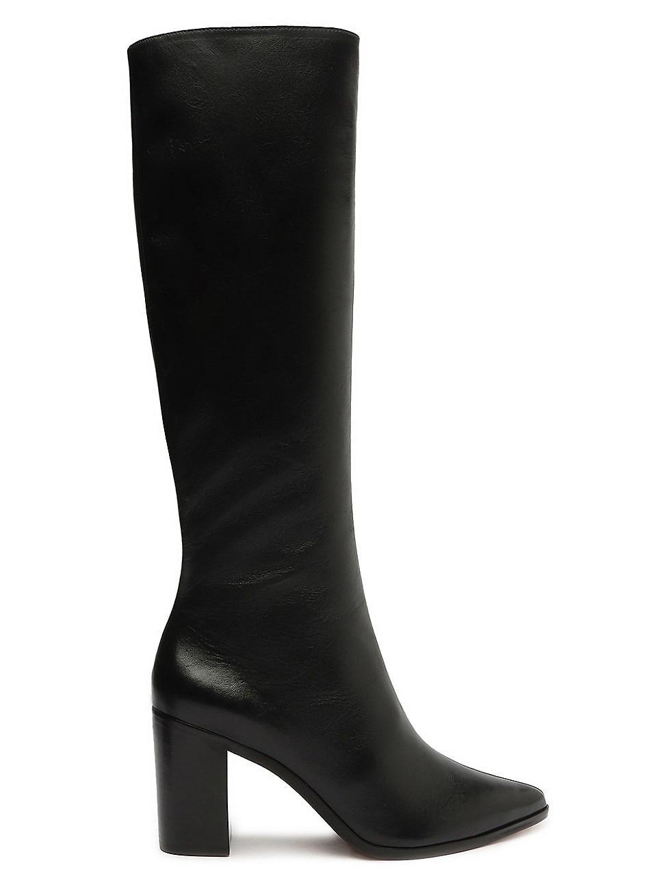 Womens Mikki Leather High-Heel Boots Product Image