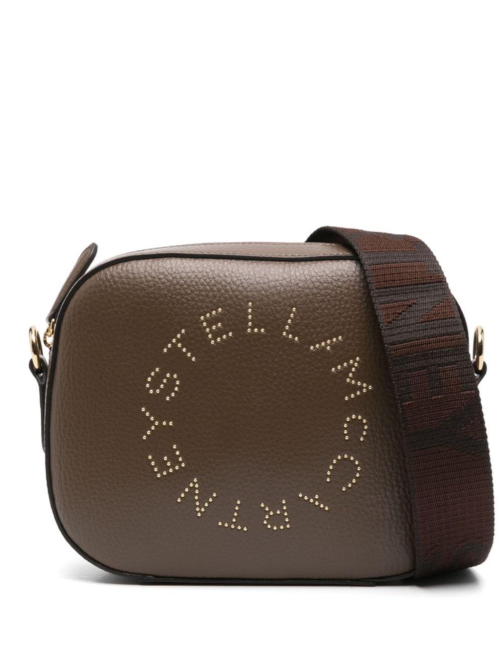 Womens Brown Circle Faux-leather Cross-body Bag Product Image