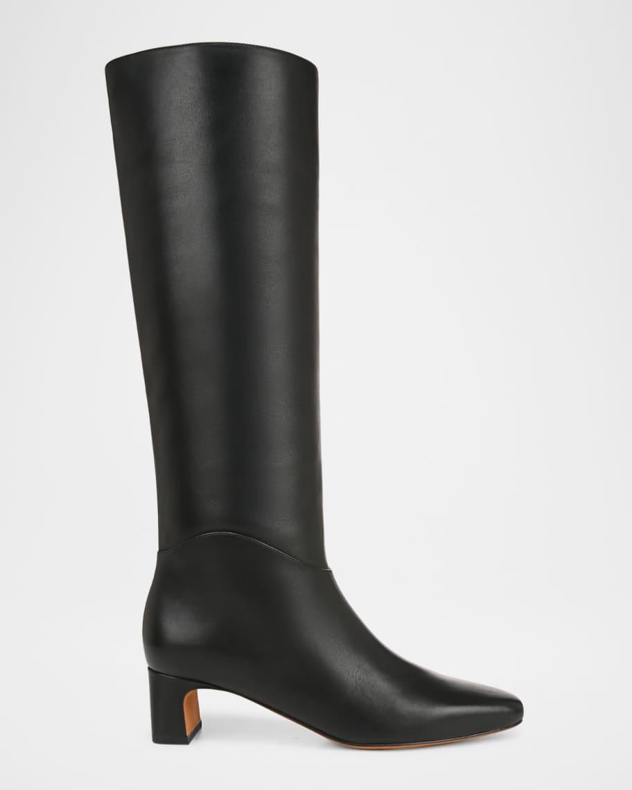 Calfskin Kitten-Heel Knee Boots Product Image