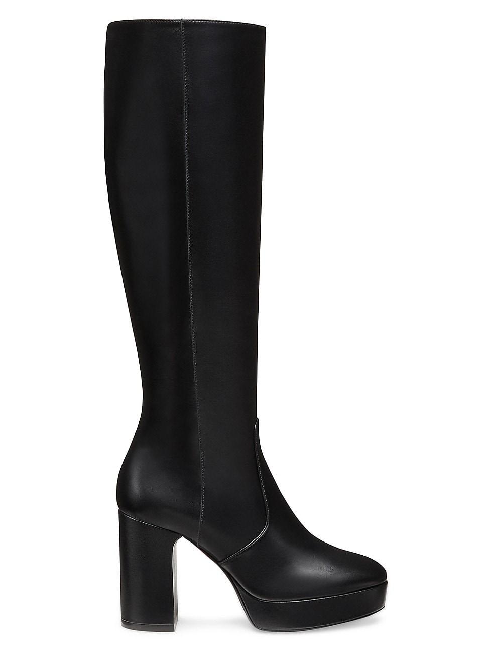 Womens Dayna 100MM Leather Platform Boots Product Image