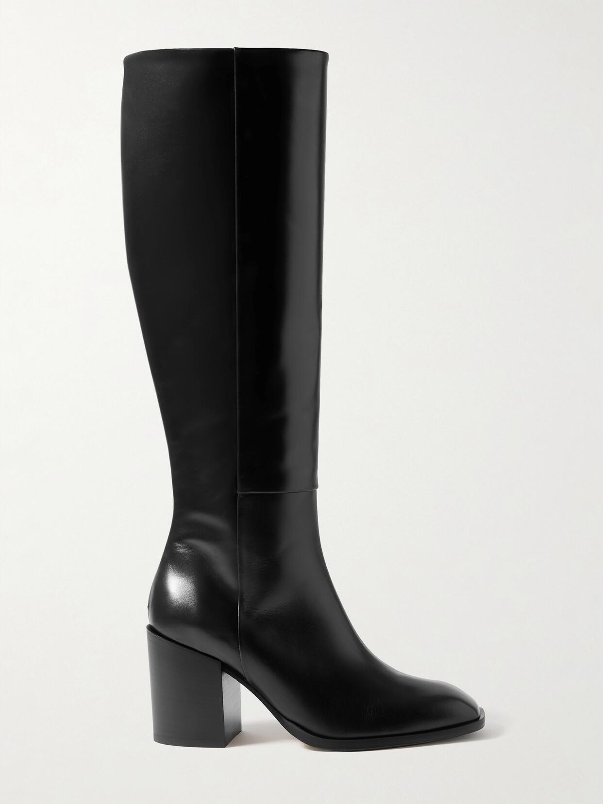 Teresa 75 Leather Knee-high Boots In Black Product Image