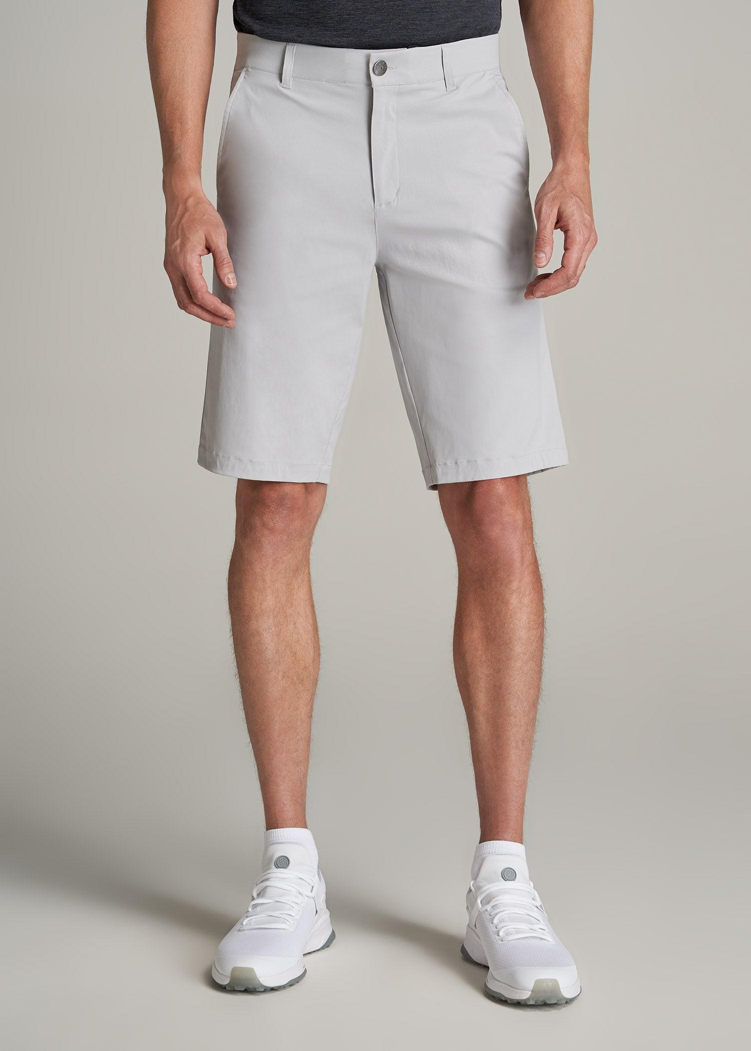 Traveler Chino Shorts for Tall Men in Light Grey Male Product Image