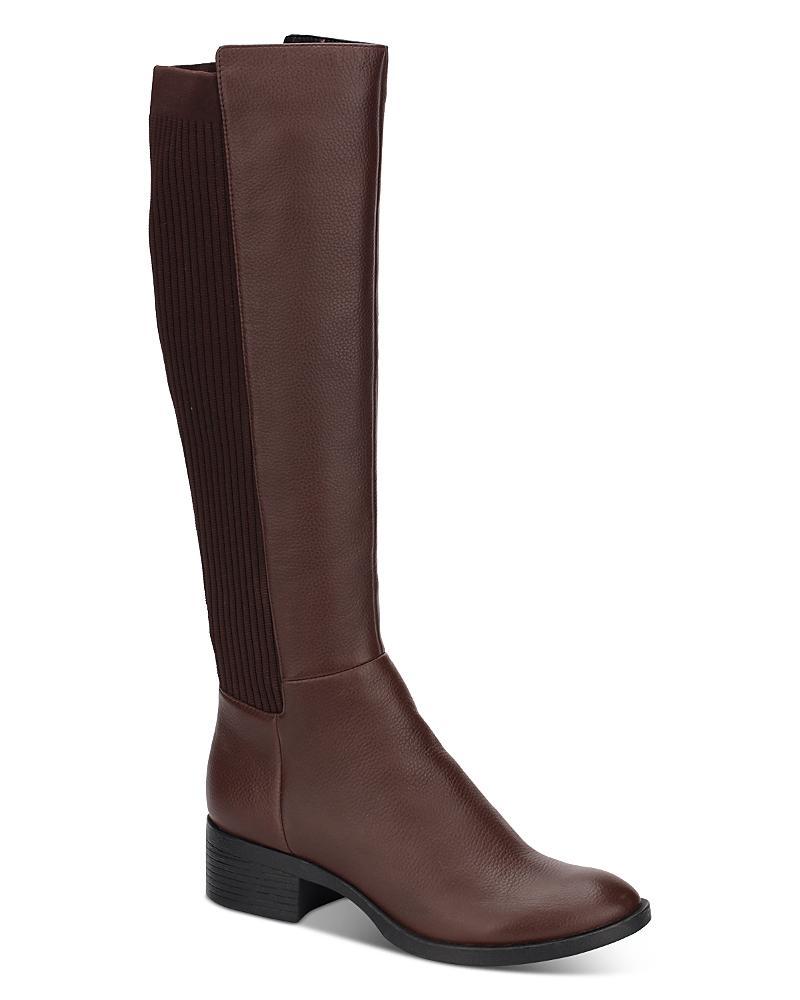 Kenneth Cole | Levon Leather & Rib Knit Knee Boot Product Image