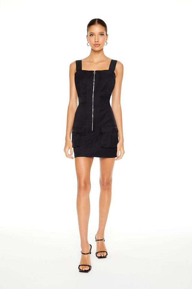 Zip-Up Cargo Tank Mini Dress | Forever 21 Product Image