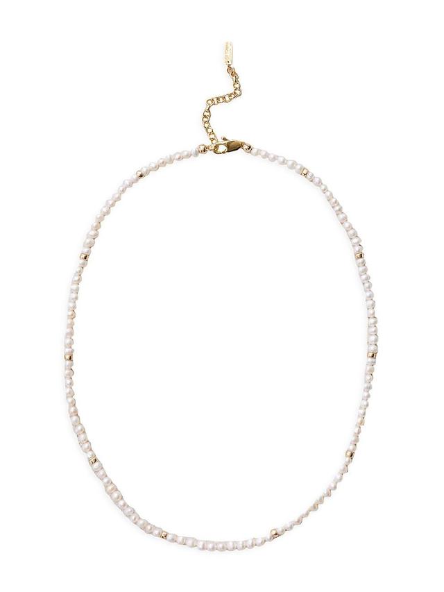 Womens Louis 14K Gold-Plated, 14K Gold-Filled Bead & Freshwater Pearl Necklace Product Image