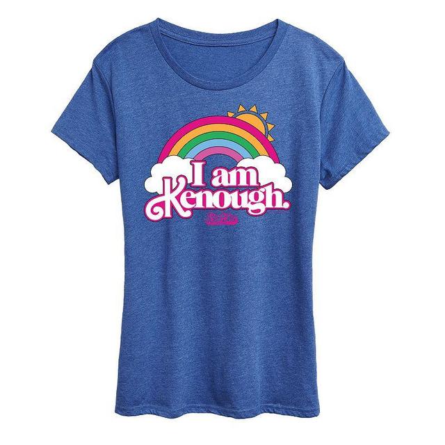 Womens Barbie The Movie Kenough Rainbow Graphic Tee, Girls Heather Grey Product Image