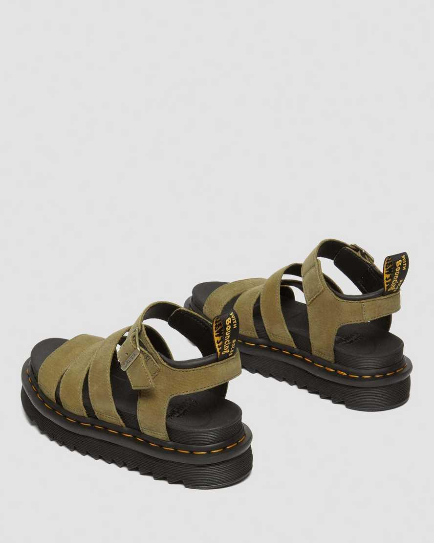 Blaire Tumbled Nubuck Leather Sandals Product Image