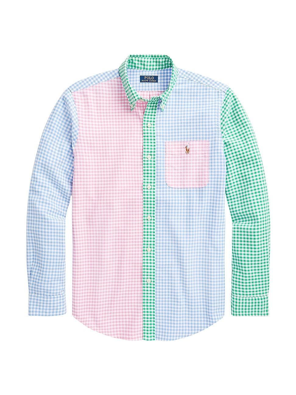 Mens Gingham Classic Oxford Sport Shirt Product Image