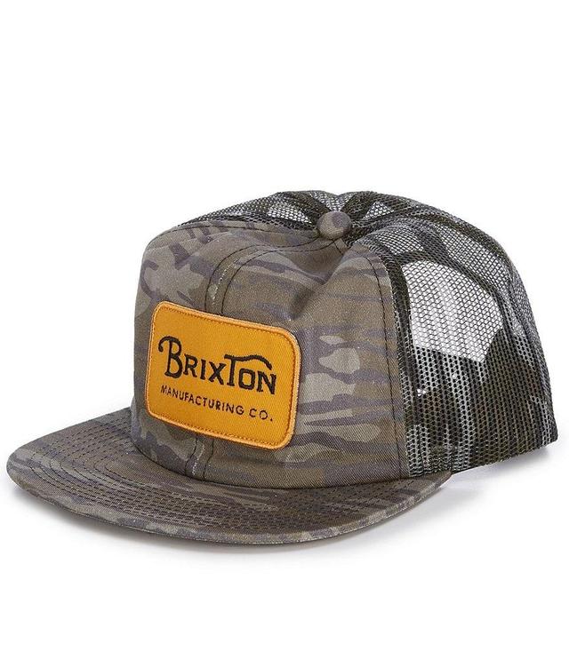 Brixton Grade Camo Print Front Logo Patch Trucker Hat Product Image