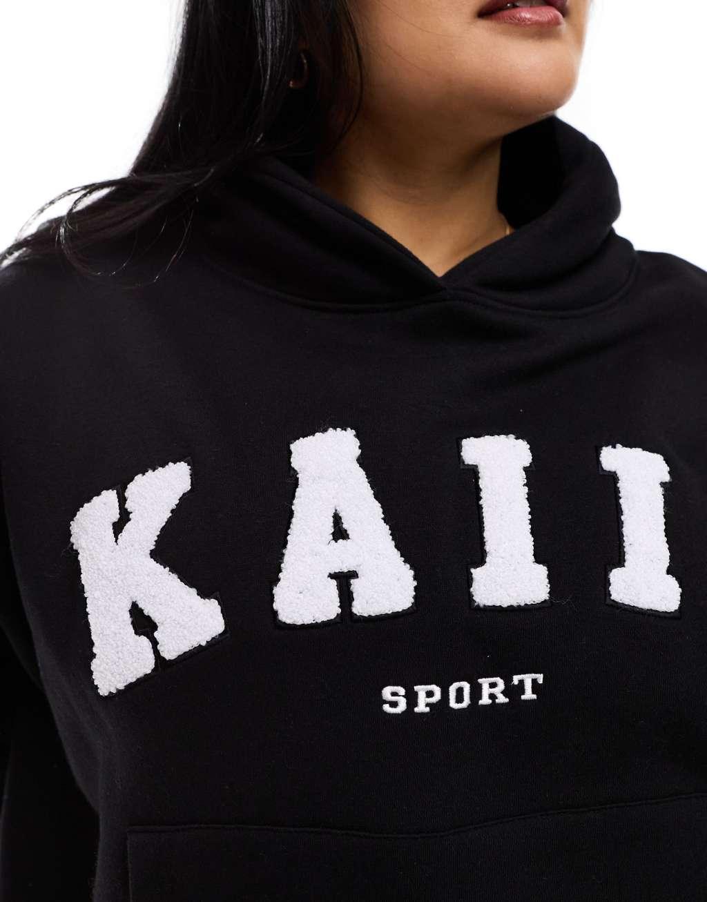 Kaiia Plus logo oversized hoodie in black - part of a set Product Image