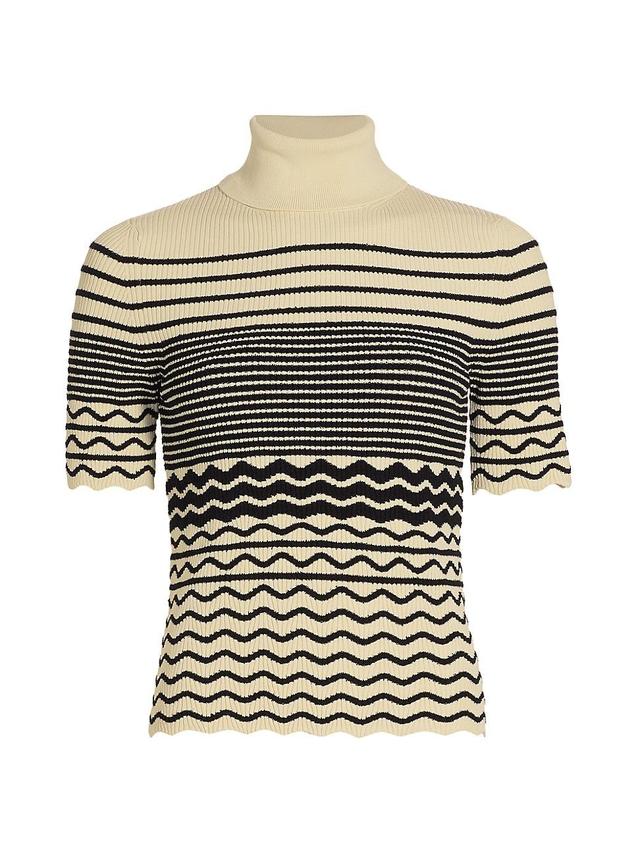 Womens Cara Stripe Boucl Knit Sweater Product Image