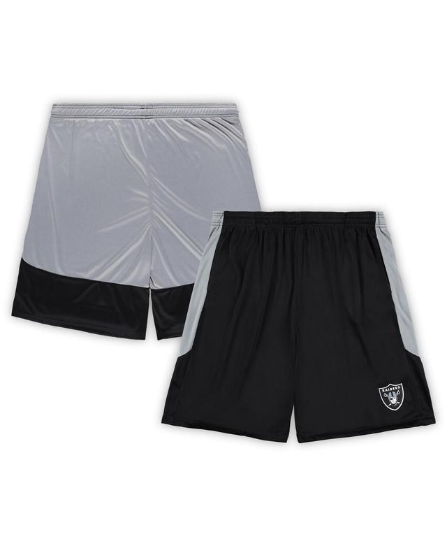 Mens Fanatics Branded Black Las Vegas Raiders Big & Tall Team Logo Shorts Product Image