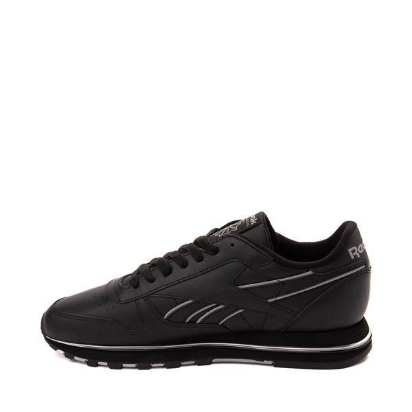 Mens Reebok Classic Leather Clip Athletic Shoe - Black / Grey Product Image