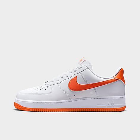 NIKE Men's Air Force 1 '07 Shoes In White/white/safety Orange Product Image