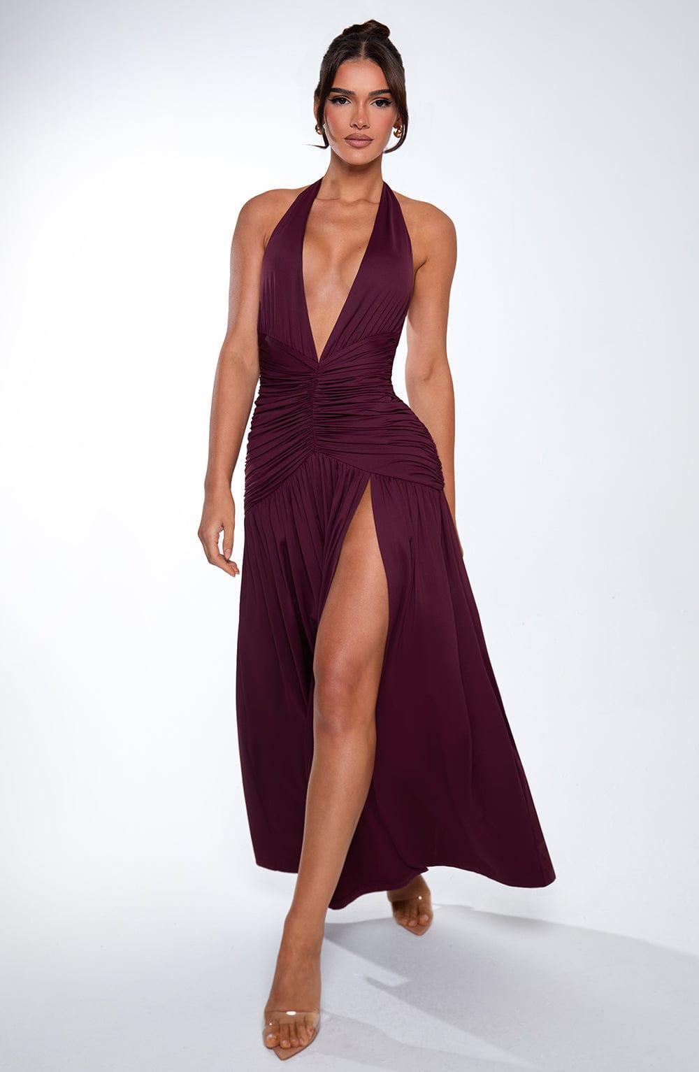 Melania Maxi Dress - Cherry Lacquer Product Image