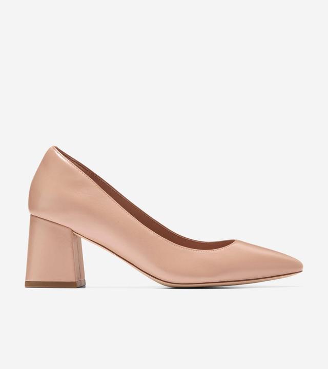 Cole Haan Womens Cassandra Block Heel Pumps - Beige Size 10 Product Image