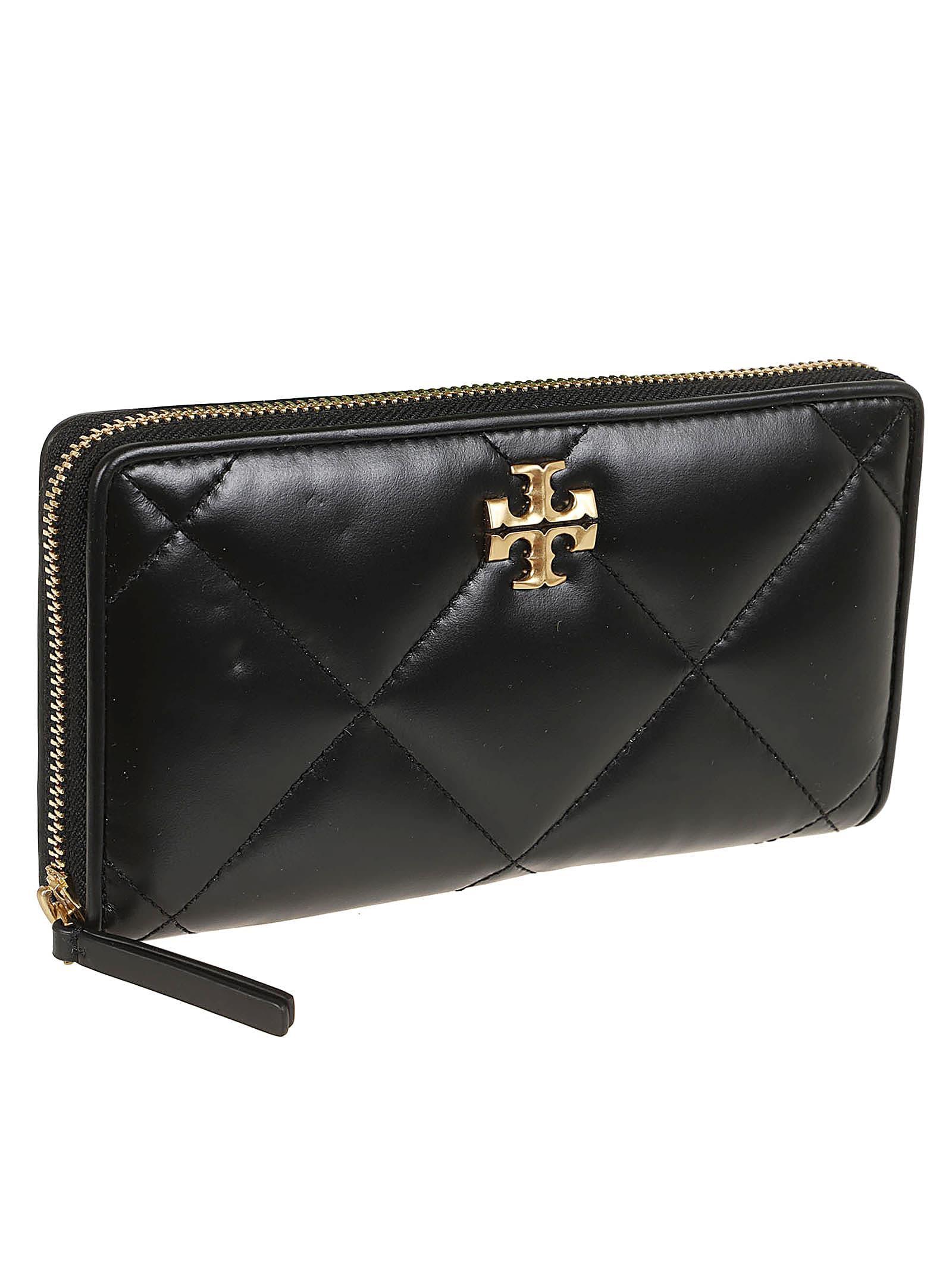 TORY BURCH Kira Diamond Quilt Zip Continental Wallet In Black Product Image