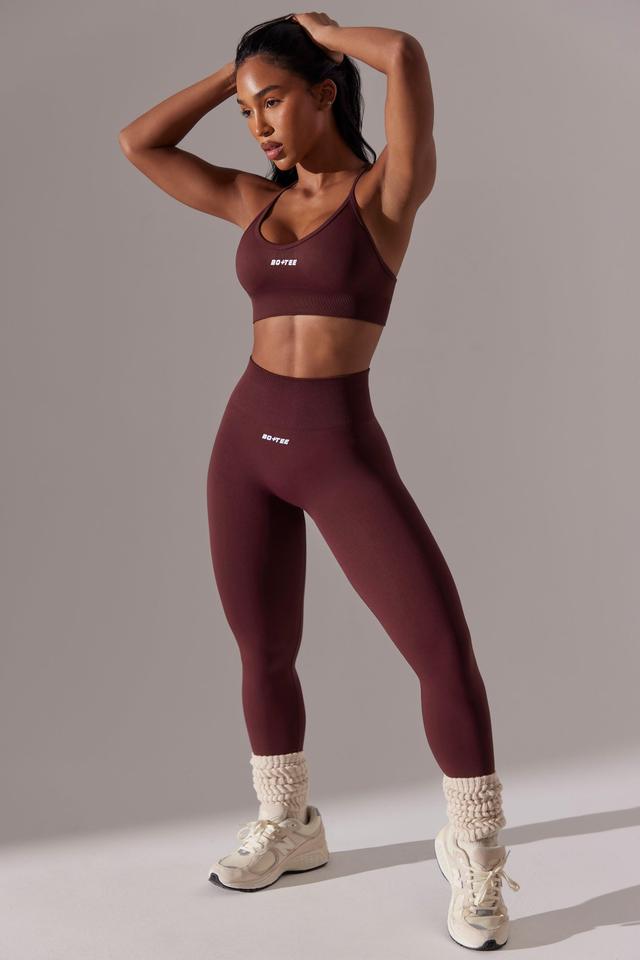 High Waist Super Sculpt Leggings in Burgundy Product Image