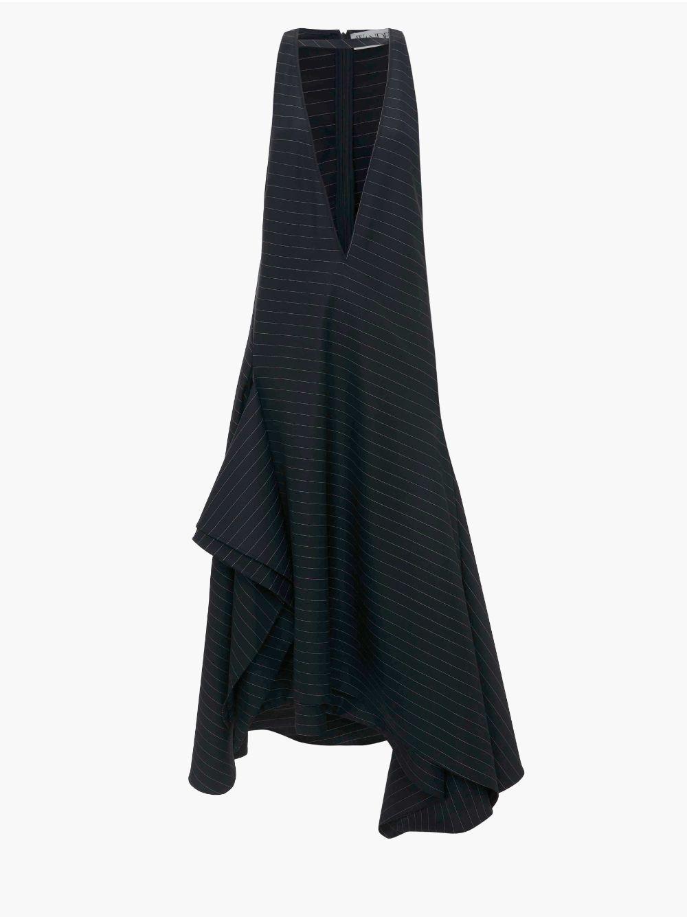 V- NECK PANELLED DRESS in blue | JW Anderson US  Product Image