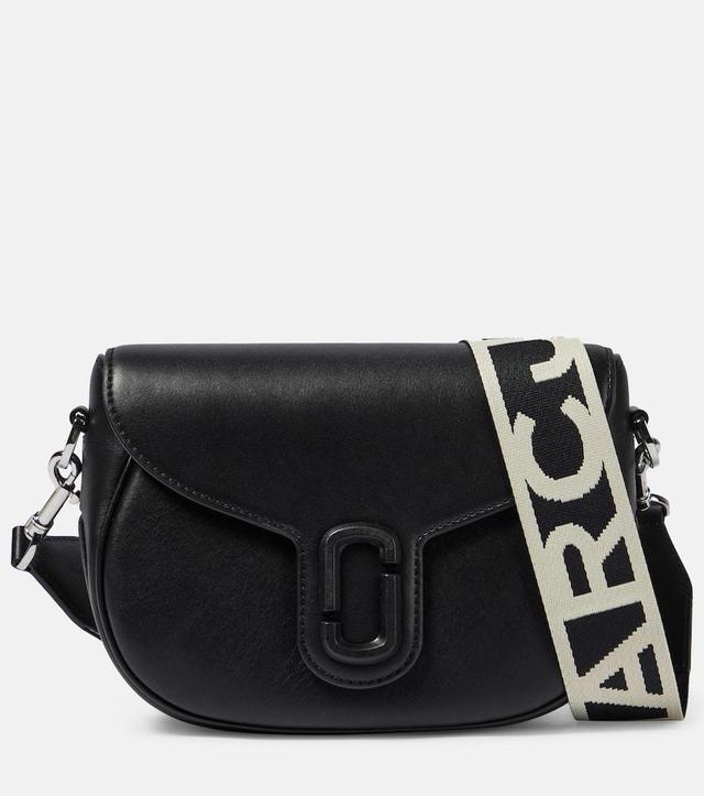 MARC JACOBS The J Marc Saddle Leather Crossbody Bag In Schwarz Product Image