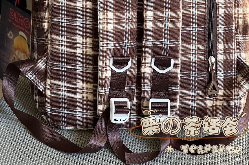 Plaid Backpack / Bag Charm / Set Product Image