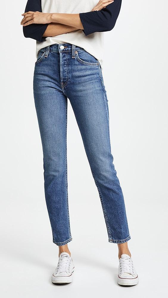 RE/DONE High Rise Comfort Stretch Ankle Crop Jeans | Shopbop Product Image